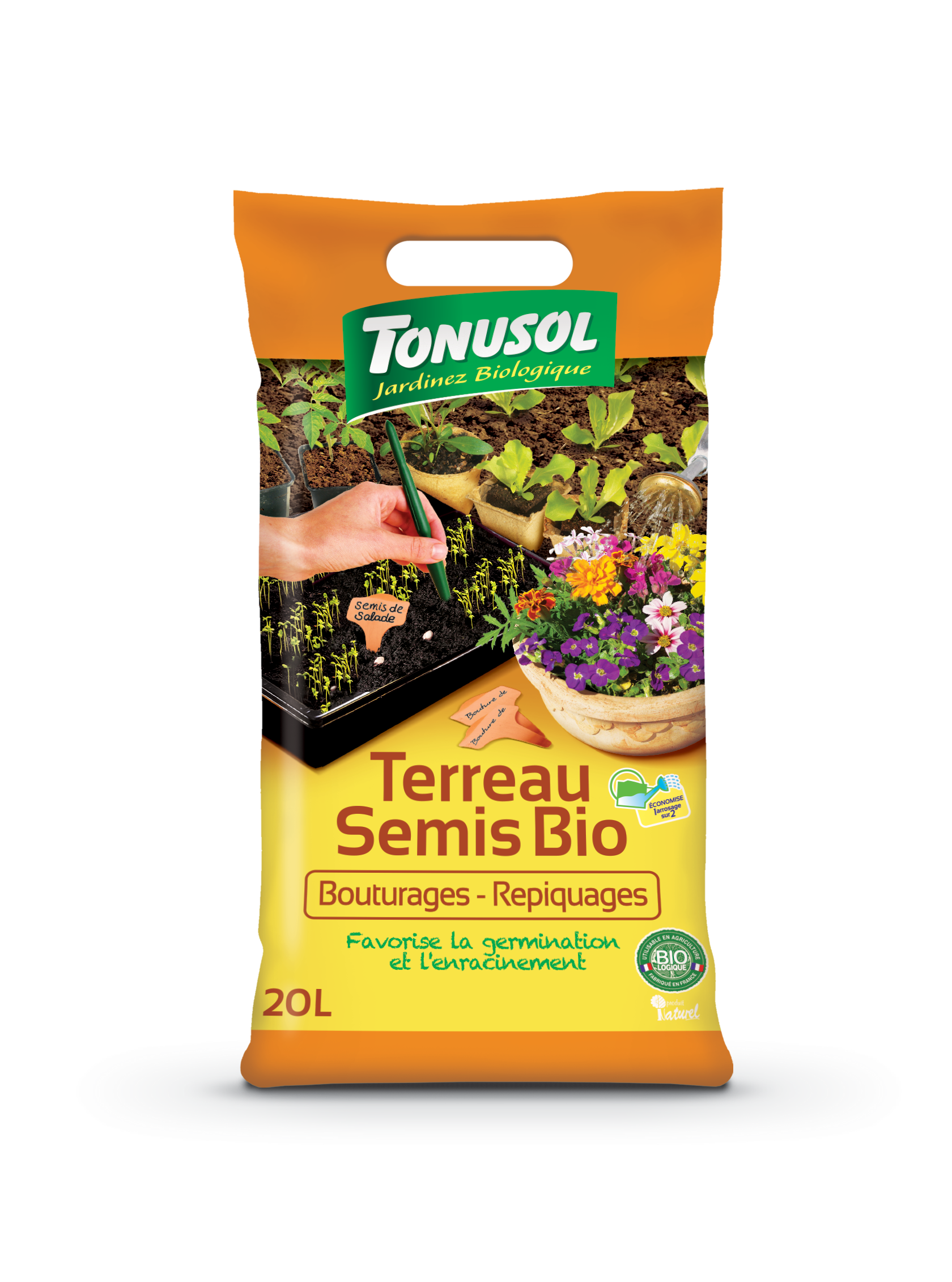 Terreau semi bio bouturage repiquage 20 L - TONUSOL